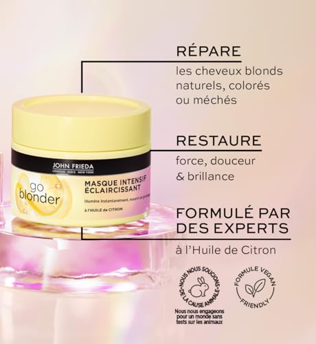Masque éclaircissant John Frieda Go Blonder anti cheveux ternes et abîmés 250ml