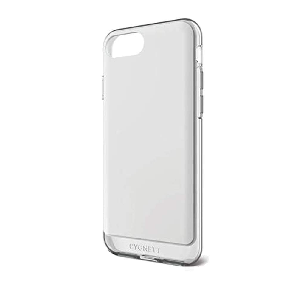 Cygnett Glossy Slim Shockproof and Anti-Drop Protection Bumper Case with Soft TPU Protective Phone Cover - iPhone 7 Plus/iPhone 8 Plus - White/Crystal- Polycarbonate, Thermoplastic Polyurethane