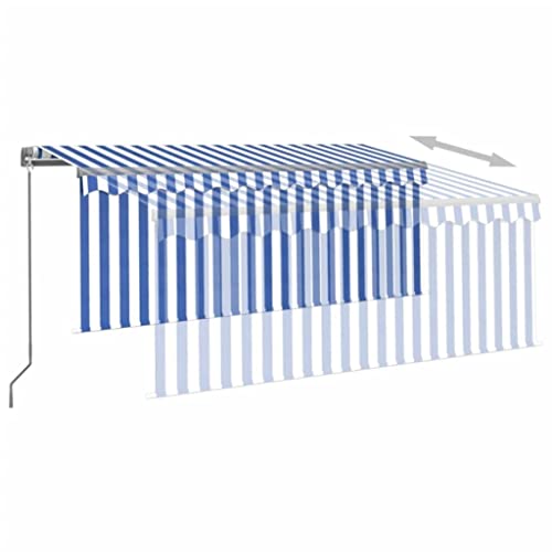 Store banne extérieur en aluminium durable et toile polyester imperméable - 5