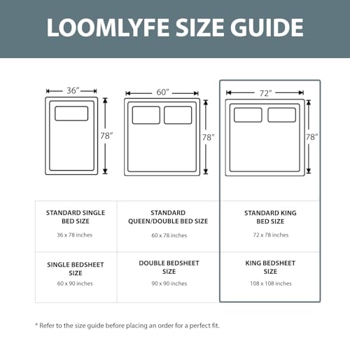 LOOMLYFE 300 TC Microfiber XXL Soft Cotton Super King Size Bedsheet for Double Bed, King Size 108 Inches X 108 Inches, 9 Feet, 275 X 275 cm with 2 Large Size Pillow Covers - BeigeBlueFlower