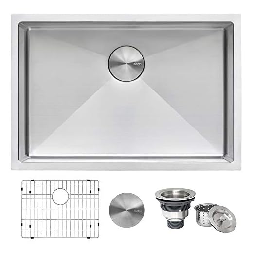Ruvati 26-inch Undermount 16 Gauge Tight Radius Stainless Steel Kitchen Sink Single Bowl - RVH7126