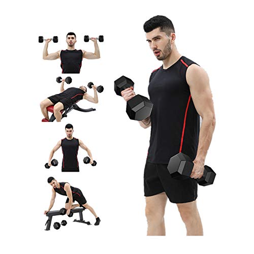 Kalmstore Dumbbells 5-50 Pounds Hex Rubber Weights Workout Dumbbells Set Metal Ergonomic Handles Pre Kalmstore Dumbbells 5-50 Pounds Hex Rubber Weights Workout Dumbbells Set Metal Ergonomic Handles Pre