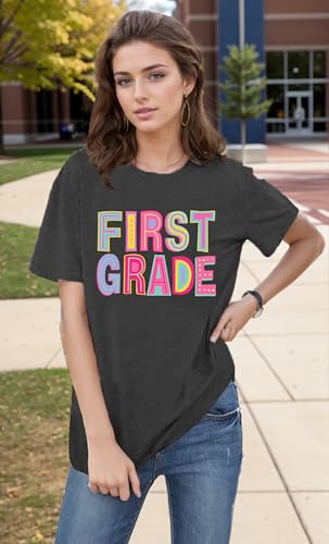 Teacher Shirts for Women Cute First Day of School Shirt Back to School Tshirt Summer Teacher Outfits Teacher Life Tee4