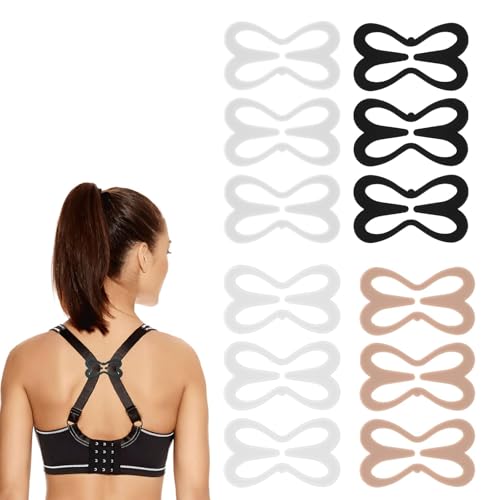 Shirene Clip per Spalline del Reggiseno,12 Pezzi Clip per Reggiseno,Clips Trasparenti Antiscivolo per Reggisenos,Supporti Regolabili per Spalline Nascoste,Bikini,Abbigliamento Sportivo e Magliette