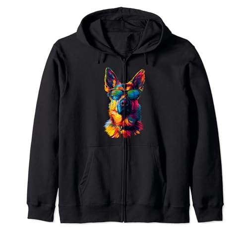 Belga Malinois Lovers Pop Art Funny Belga Malinois Sudadera con Capucha