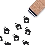Home House Rubber Stamp, 3/5 Inch Small Mini Stamp for Scrapbooking Card Making Planner