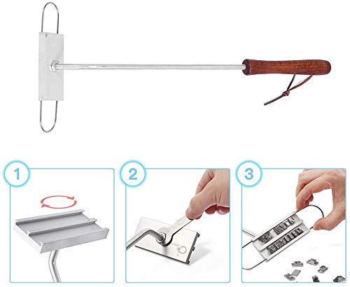 HWJX – Barbecue de ferro com letras trocáveis, citações criativas para churrasco, ferramenta de pren