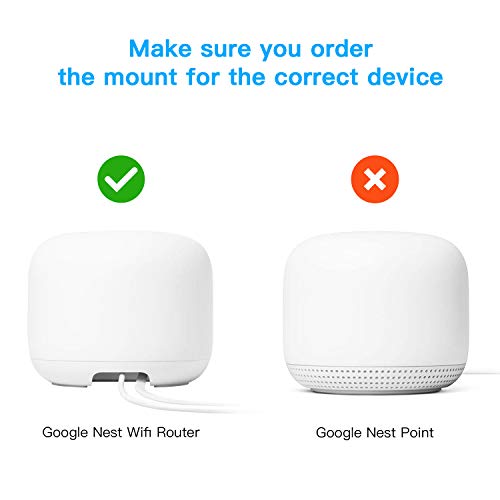 Vomenc Google Wifi Wall Mount Abs Bracket Holder Shelf For Google Nest Wifi Router [Built-In Cable Management] (3Pack) #TOP7