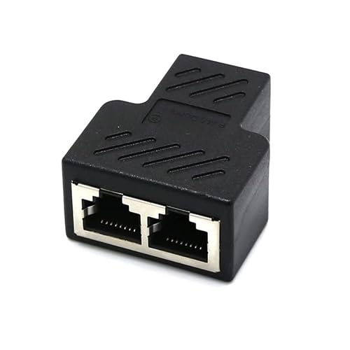 Tatoonly Adaptador de cable Ethernet RJ45 del divisor 1 varón a 2/3 puerto hembra Conector de red LAN Cable Ethernet RJ45 Adaptador de cable Cover
