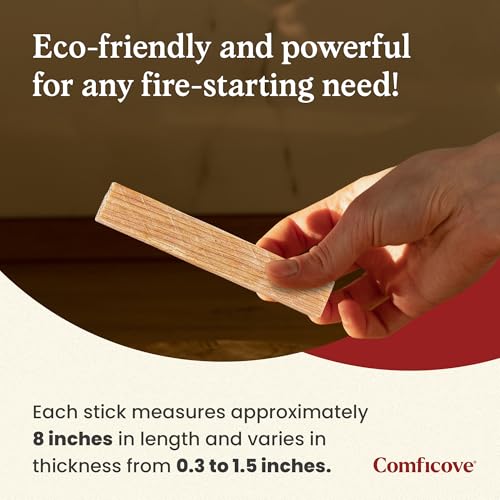 Fatwood Fire Starter Sticks 10 lbs | Premium Resin-Rich Pine Firewood | Fire Stick Ideal for Campfires, Fireplaces, Bonfires | Easy Fire Start with 2 Sticks | Camping Essentials | Comficove by COMFICOVE - Image 6
