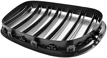Front Grill Compatible with BMW F01 2009 2010 2011 2012 RS-170 Front Central Sport GrillReplacement Kidney Grille Grill Black Matt Double Bar