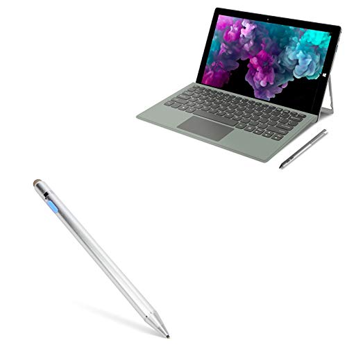 BoxWave Stylus Pen Compatible with Jumper EZpad Go Tablet - AccuPoint Active Stylus, Electronic Stylus with Ultra Fine Tip for Jumper EZpad Go Tablet - Metallic Silver