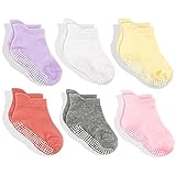 AVANTMEN Baby Socks with Grips Non Slip for Babies Girls Boys Toddlers Infants Kids Ankle Socks Anti...