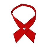 Solid Color Criss-Cross Tie Girls‘ School Uniform Cross Adjustable Bowtie