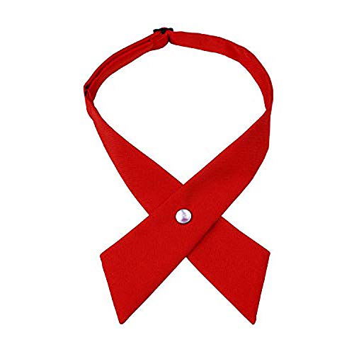 Solid Color Criss-Cross Tie Girls‘ School Uniform Cross Adjustable Bowtie