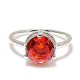 Solitaire Rings For Woman/Topaz Gemstone Stacking Band for Girls / 925 Sterling Silver Ring/Designer