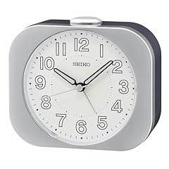 Seiko Kyoda II Non Ticking Bedroom Alarm Clock, 4 Inch, Silver product image