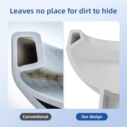 Image of GarveeTech Two-Piece Toilet, 21 Inch Height, Elongated Bowl for Bathrooms with Soft Close Seat, Extra Tall Height Toilet with 1.28 Siphonic Flush, 12 Inch Rough In