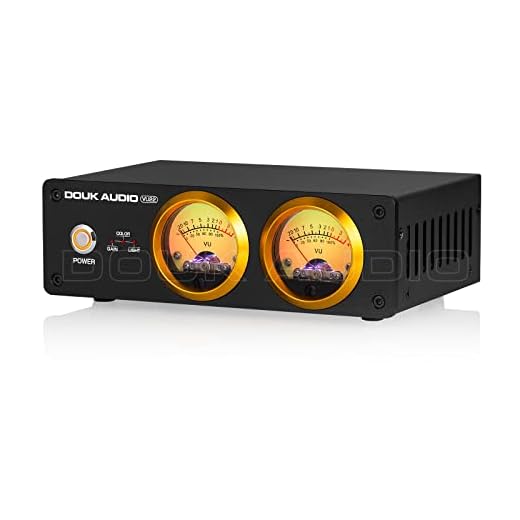 Douk Audio VU22 Dual Analog VU Meter Display DB Panel MIC+LINE Sound Level Meter (Black)