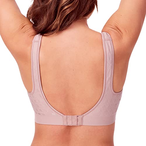 Bali Comfort Revolution Wireless Bra, Comfortflex Fit Full-Coverage Wirefree Bra For Everyday Comfort, Evening Blush Dot, Large #TOP2