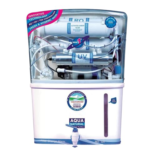 Image of Aqua Grand RO Water Purifier with RO, UV, Copper, Mineral & UV LED, B12 Technology, HTDS Membrane, 12L Transparent Storage Tank, Water Saving Design, Wall Mounted, 1 Year Warranty