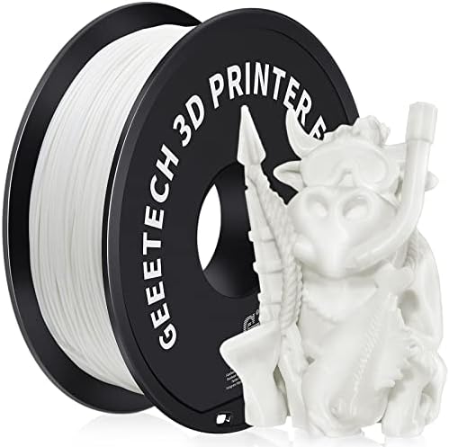 GEEETECH Filament ABS 1,75 mm biały, filament do drukarki 3D, 1 kg, 1 szpula