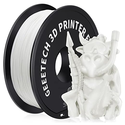 GEEETECH ABS Filamento 1.75mm Blanco, Impresora 3d Filamento 1KG 1 Carrete