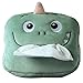 Scatola Fazzoletti Dispenser Fazzoletti Porta Fazzoletti di Peluche Supporto Della Scatola Del Tessuto Cosmetici,Porta Salviette,Porta Fazzoletti,per Il Bagno Casa Auto Decorazione Verde (Dinosauro)