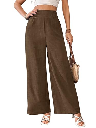 Image of Vogaan Trousers for Women | Women's Loose Fit Trousers | Women's High-Waisted Wide Leg Pant | Women Trousers Pants | Korean Trousers for Holiday