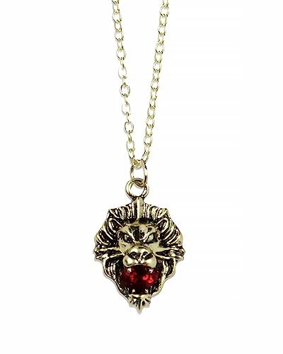 Harry Potter Gryffindor Lion House Animal Gem Stone Pendant Necklace