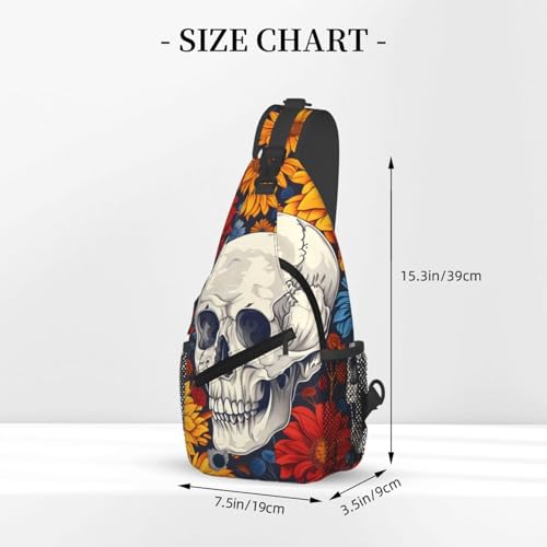 Bolso tipo bandolera con diseño Calavera para adultos miniatura 3