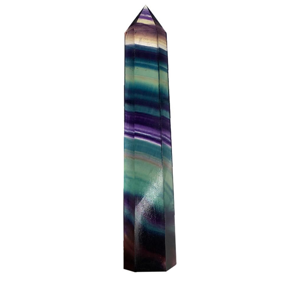 Pierre colorée contre la monotonie du bureau : obélisque fluorite 10cm