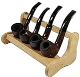 Supporto per pipa per tabacco in legno per 4 tubi da fumo