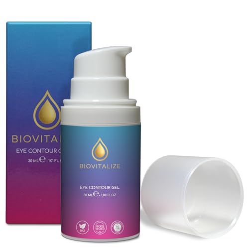 Biovitalize Gel Contorno Occhi Caffeina e Ippocastano - Trattamento Antirughe Borse e Occhiaie - Idratante Defaticante Effetto Freddo - Antiage Nichel Tested 30ml