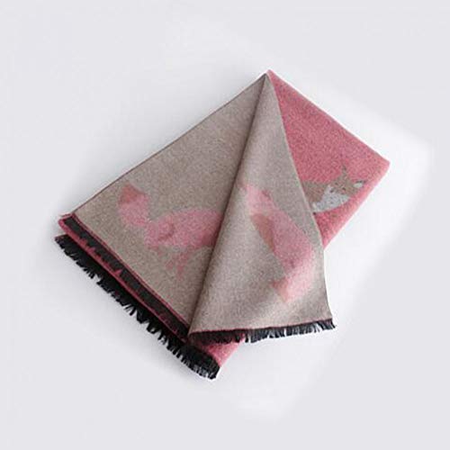 Foulard doux pour femme pour protéger le cou du vent avec style imprimé renard