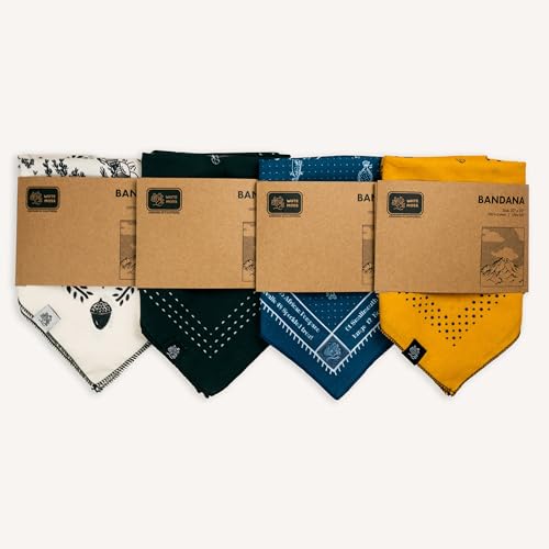 Image of WHTE MOSS Bandana - 100% Cotton Extra Soft Scarf Handkerchief for Men & Women