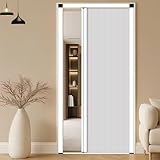 【 Gain de place 】: Le cadre de porte coulissante n'occupe que 10 % de l'espace des portes traditionnelles, peut facilement être plié et rangé, vous permettant d'économiser de l'espace dans votre pièce. Rail inférieur de 9 mm, pratique pour la marche normale, les poussettes et les fauteuils roulants peuvent également passer facilement.
