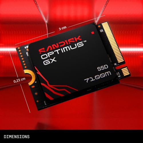 Disque Dur WD SanDisk Optimus GX 2TB .2 SSD 7250MB/ Gaming - vue 3