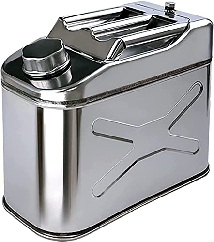 Jerrycan de diesel et essence 15L en acier inoxydable réservoir d'huile pour voiture