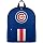 FOCO MLB Officially Licensed Team Color Primary Logo Solid Stripe Baseball School Bag Travel Backpack - Chicago Cubs - Blue