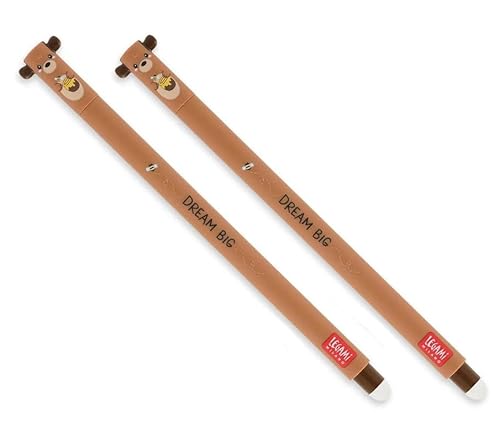 Legami löschbarer Gelschreiber Honey Bear, wärmeempfindliche Tinte, Spitze 0,7 mm Durchmesser, 15 cm Länge, rote Tinte (...