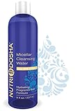 Nutridosha Premium Micellar Water No Rinse Facial Cleansing Water - 3 in 1 Hydrating Fragrance-free Formula. Cleanses, Soothes, Nourishes, Tones, Removes make-up. Naturally free of parabens, sulfates, phthalates. Vegan friendly All Skin Types