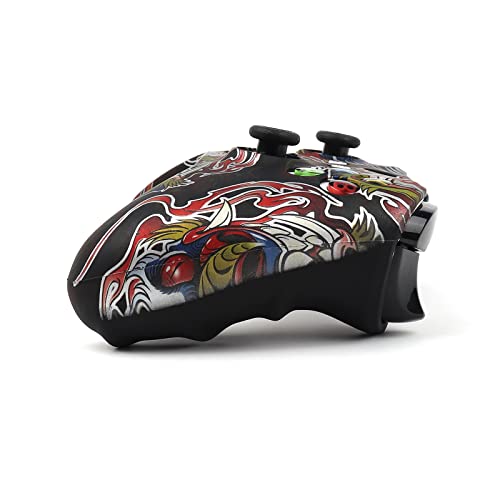 RALAN Capa de controle Dragon Design para Xbox One, capa protetora de silicone antiderrapante compat