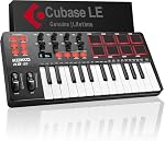 KOKKO 25 Key MIDI Controller Keyboard, USB Powered Mini MIDI Keyboard with 8 Backlit Pads 8 Assignable Knobs, Built-in Arpeggiator for Music Production, Compatible with Cubase/FL Studio/Logic