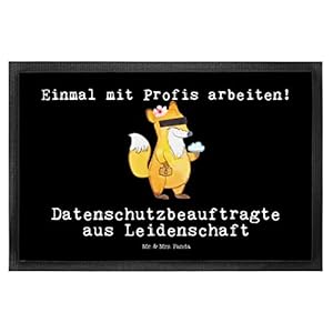 Mr. & Mrs. Panda 40 x 60 Fußmatte Datenschutzbeauftragte aus Leidenschaft – Geschenk, Mitarbeiter, Türvorleger…