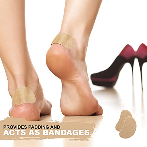 Image of Adhesive Moleskin for Feet - Blister Bandages Precut Kidney Metatarsal Pads - 3.5 inch - Callus, Heel, Corns, Blister Prevention, Shoe Friction - 10 Pairs (20 Pieces)