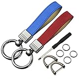 ✅Práctico colgante: El colgante es adecuado para cualquier llave, ya sea para una moto, un coche, una casa o como colgante para el bolso. Además, hay 2 pequeños llaveros con un diámetro de 15 mm para facilitar la clasificación de las llaves.