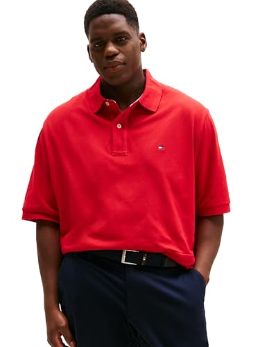 Image of Tommy Hilfiger Men's Big & Tall Short Sleeve Cotton Pique Shirt in Classic Fit