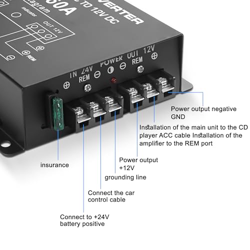 image for MEIRIYFA DC 24v to 12v 60A Power Converter Inverter,DC Step Down 24v t