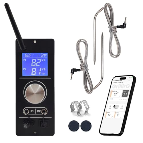 Hungrill Smart WiFi PID Controller Kit for Camp Chef Gen 2 Retro Fit Grills - with WiFi Controller & 2 Meat Probes | Fits Pursuit 20, SG24/SG30, SGX, DLX, XT, Woodwind Classic